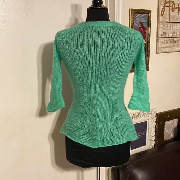 WOODEN SHIPS PAOLA BUENDIA WOMEN,S SWEATER SIZE S/M COLOR GREEN - Picture 2 of 11